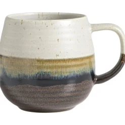 Leen Bakker Mok met oor Mira zwart stoneware - 360 ml Sale