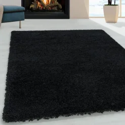 Muratap Monaco Soft Shaggy Hoogpolig Vloerkleed Black - 240x340 CM New