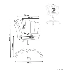 Beliani MONTICELLO - Bureaustoel - Wit - Bouclé Hot
