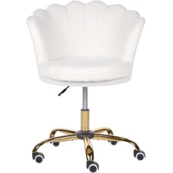 Beliani MONTICELLO - Bureaustoel - Wit - Bouclé Hot
