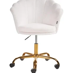 Beliani MONTICELLO - Bureaustoel - Wit - Bouclé Hot