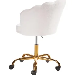 Beliani MONTICELLO - Bureaustoel - Wit - Bouclé Hot
