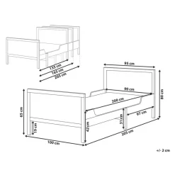 Beliani MONTIGNY - Uitschuifbaar kinderbed - Lichtbruin - Dennenhout Online