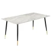 Loft24 Monza - Eettafel 120x80 cm 6 zitplaatsen wit marmer look Best