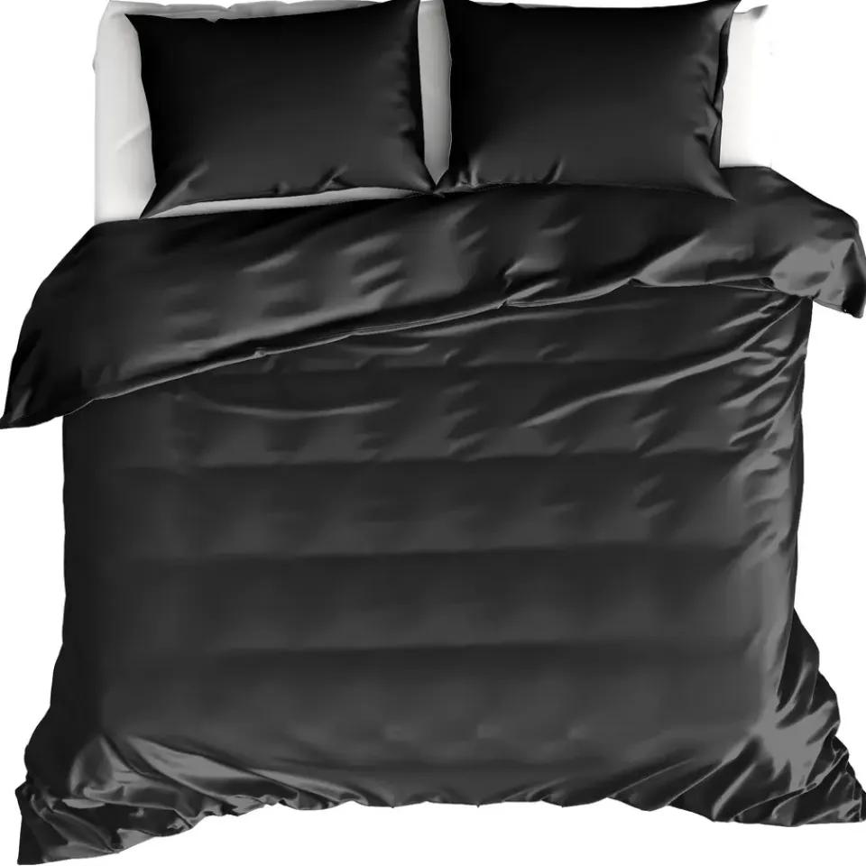 Moodit Dekbedovertrek Basil Black - Tweepersoons - 200 x 220 cm - Katoen New