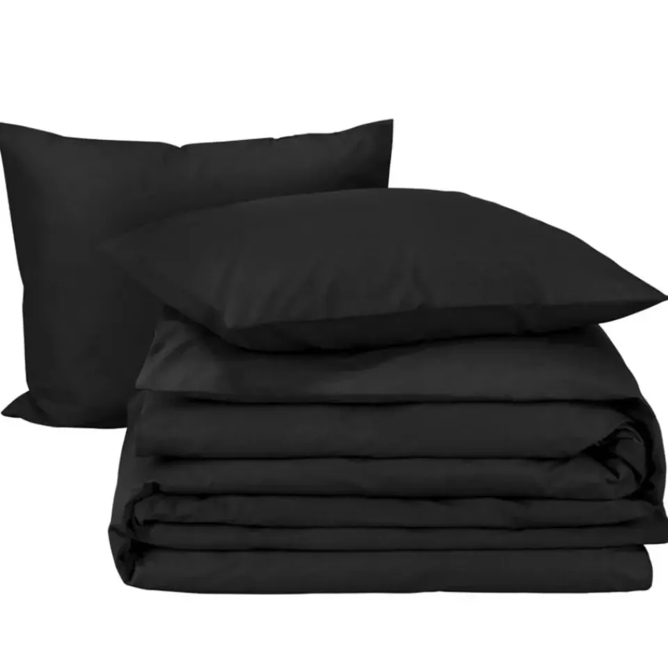 Moodit Dekbedovertrek Basil Black - Tweepersoons - 200 x 220 cm - Katoen New