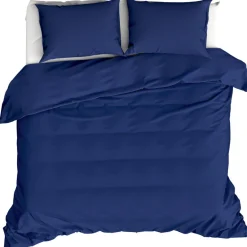 Moodit Dekbedovertrek Basil Navy Blue - Tweepersoons - 200 x 220 cm - Katoen Online