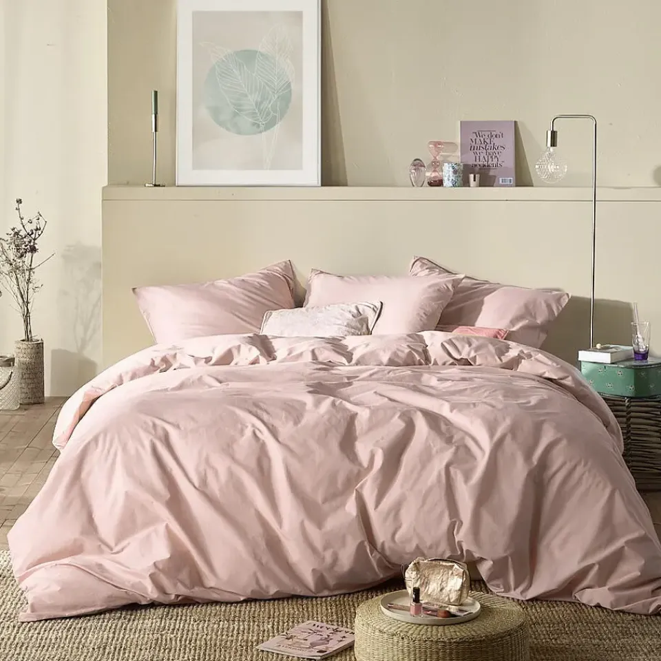 Moodit Dekbedovertrek Basil Pearl Pink - Lits Jumeaux - 240 x 220 cm - Katoen Online