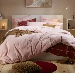 Moodit Dekbedovertrek Frey Pearl Pink - 200 x 220 cm - Katoen Flanel
