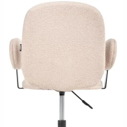 Leen Bakker MORAGA - Bureaustoel - Beige - Bouclé Best