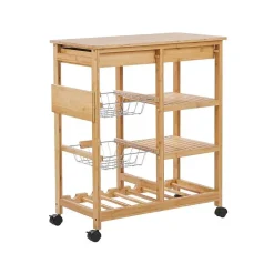 Beliani MORINO - Keukentrolley - Lichte houtkleur - Bamboehout Best
