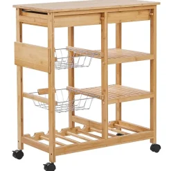 Beliani MORINO - Keukentrolley - Lichte houtkleur - Bamboehout Best