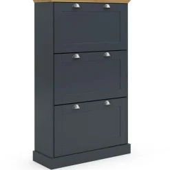 Loft24 Motala - Schoenenkast met 3 kleppen in antraciet Clearance