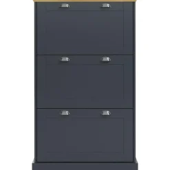 Loft24 Motala - Schoenenkast met 3 kleppen in antraciet Clearance