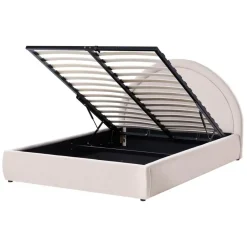 Leen Bakker MOUZON - Bed met opbergruimte - Lichtbeige - 140 x 200 cm - Stof Hot