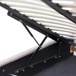 Leen Bakker MOUZON - Bed met opbergruimte - Beige - 140 x 200 cm - Stof New