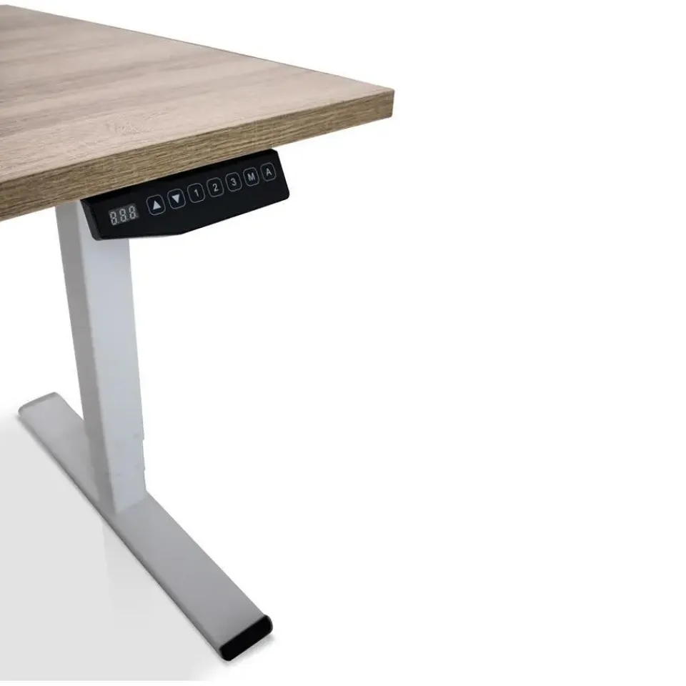 Lineaflex MRC MRC COMFORT elektrisch ARBO zit-sta bureau - 160x80cm - wit - midden eiken Outlet