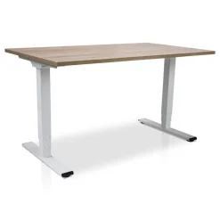 Lineaflex MRC MRC COMFORT elektrisch ARBO zit-sta bureau - 140x80cm - wit - midden eiken