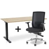 MRC COMFORT Set - Zit-sta bureau + stoel - 160x80 - robuust eiken Clearance