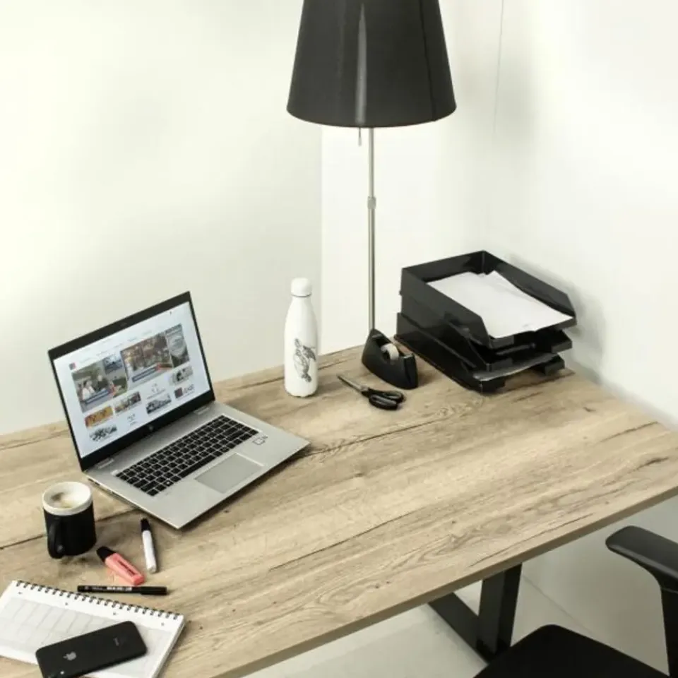 MRC EASY elektrisch ARBO zit-sta bureau - 160x80 cm - robuust eiken