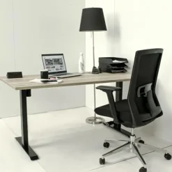 MRC EASY Set - Zit-sta bureau + bureaustoel - 140x80 - robuust eiken Outlet