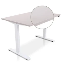 Lineaflex MRC MRC EASY Zit-Sta Bureau – Elektrisch Verstelbaar – 140x80 cm – Blad Sand Grey Discount