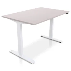 Lineaflex MRC MRC EASY Zit-Sta Bureau – Elektrisch Verstelbaar – 140x80 cm – Blad Sand Grey Discount