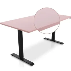 Lineaflex MRC MRC EASY Zit-Sta Bureau – Elektrisch Verstelbaar – 160x80 cm – Blad Dusty Rose Outlet