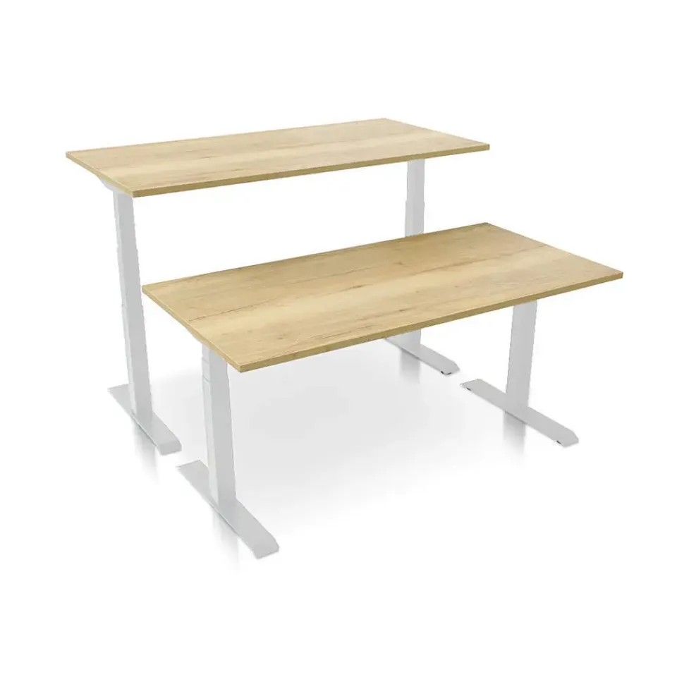 MRC PRO elektrisch ARBO zit-sta bureau - 140x80 cm robuust eiken Online