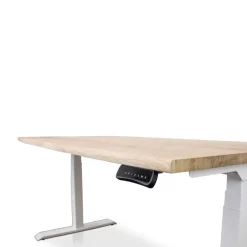 Lineaflex MRC MRC Zit-sta bureau massief boomstam blad 140x80 wit frame NEN-EN 527 Sale