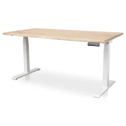 Lineaflex MRC MRC Zit-sta bureau massief boomstam blad 180x90 wit frame NEN-EN 527 Online