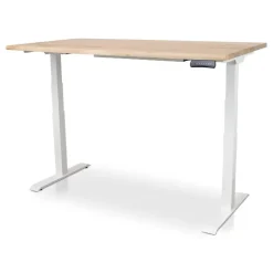 Lineaflex MRC MRC Zit-sta bureau massief boomstam blad 180x90 wit frame NEN-EN 527 Online
