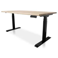 Lineaflex MRC MRC Zit-sta bureau massief boomstamblad 120x80 zwart frame NEN-EN 527 New