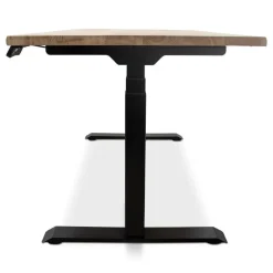 Lineaflex MRC MRC Zit-sta bureau massief boomstamblad 120x80 zwart frame NEN-EN 527 New