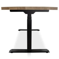 Lineaflex MRC MRC Zit-sta bureau massief eiken blad 160x80 zwart frame NEN-EN 527