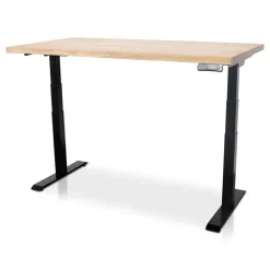 Lineaflex MRC MRC Zit-sta bureau massief eiken blad 160x80 zwart frame NEN-EN 527