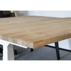 Lineaflex MRC MRC Zit-sta bureau massief eiken blad 160x80 zwart frame NEN-EN 527