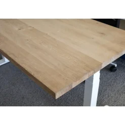 Lineaflex MRC MRC Zit-sta bureau massief eiken blad 160x80 zwart frame NEN-EN 527