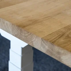 Lineaflex MRC MRC Zit-sta bureau massief eiken blad 160x80 zwart frame NEN-EN 527