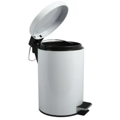 MSV badkamer/toilet pedaalemmer - wit - 3 liter - 17 x 25 cm Hot