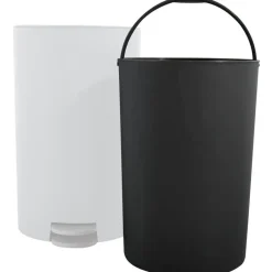 MSV badkamer/toilet pedaalemmer - wit - 3L - 15 x 27 cm Outlet