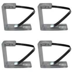 MSV Tafelkleed klemmen - 4x - transparant - kunststof - 4 x 6 cm Clearance