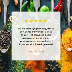 MuchoWow Canvas Schilderij 90x60cm Kruiden Specerijen Lepels