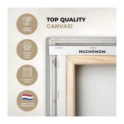 MuchoWow Canvas Schilderij 90x60cm Raam Zee Kust Natuur Outlet