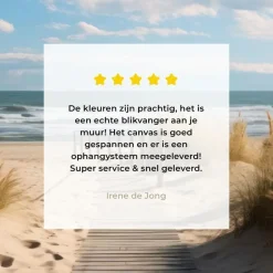 MuchoWow Canvas Schilderij 90x60cm Raam Zee Kust Natuur Outlet