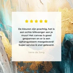 MuchoWow Canvas Schilderij 90x60cm Abstract Kunst Gold Blauw Clearance