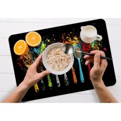 MuchoWow Placemat (6stuks) 45x30cm Lepels Kruiden Modern Best