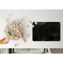 MuchoWow Placemat (6stuks) 45x30cm Marmer look Luxe Zwart Goud New