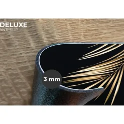 MuchoWow Placemat (6stuks) 45x30cm Bladeren Planten Goud Zwart Clearance