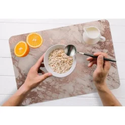 MuchoWow Placemat (6stuks) 45x30cm Marmer Roze Luxe Marmerlook Online